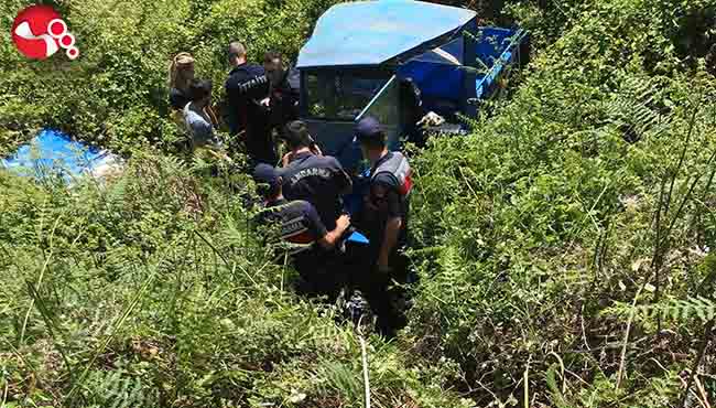 Şarampole uçtu!...