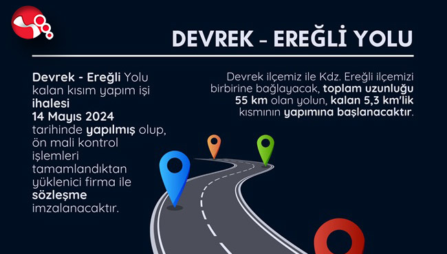 Ereğli Devrek yolunda sözleşme imzalandı...