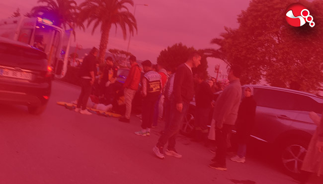 Motosikletli yayaya çarptı: Yaralılar var