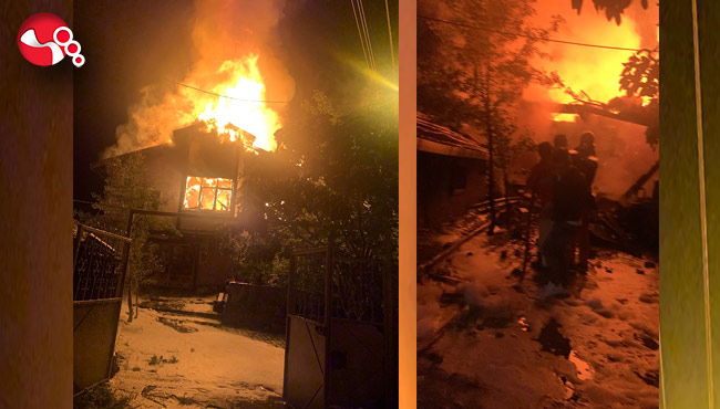 2 katlı ev alevlere teslim oldu