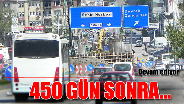 KÖPRÜLÜ KAVŞAK İNŞAATI SÜRÜYOR