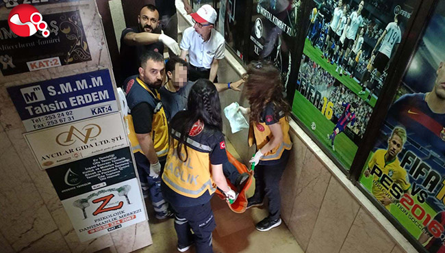 Asansör tamir ederken kaza geçirdi