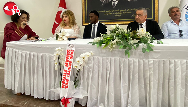 Zonguldak'a Amerikalı damat