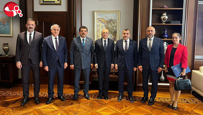 AK Parti heyetinden Bakan Şimşek'e ziyaret