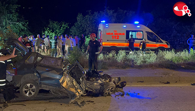 Otomobili biçti: 1 ölü,yaralı