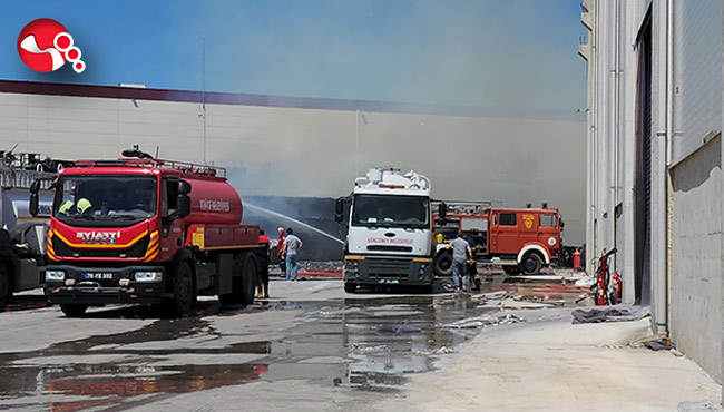 Fabrikada yangın çıktı