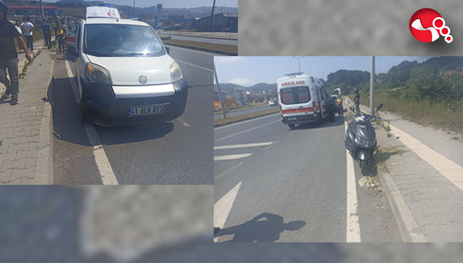 Ticari araçla motosiklet çarpıştı!....