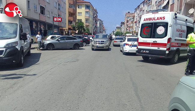 Bisikletliye çarptı