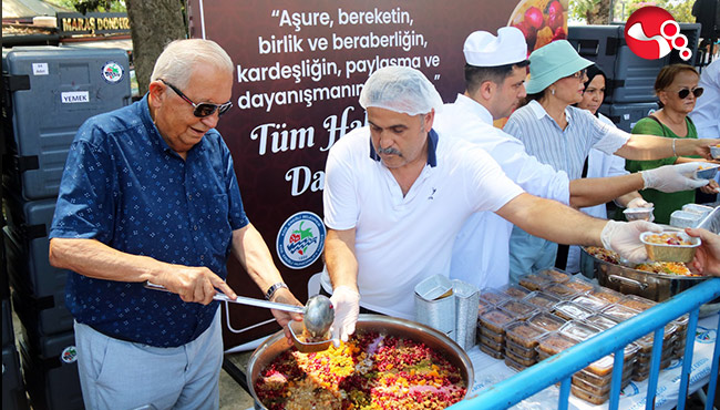 Belediyeden 3 bin kişiye aşure ikramı...