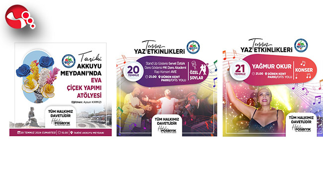 Yaz etkinlikleri dolu dolu!Davetlisiniz...