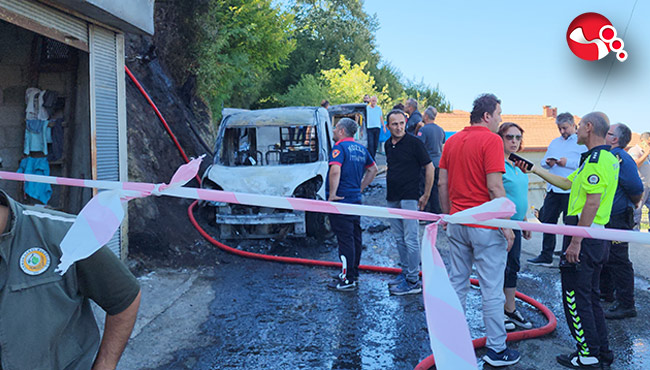 Ormanlık alana sıçradı