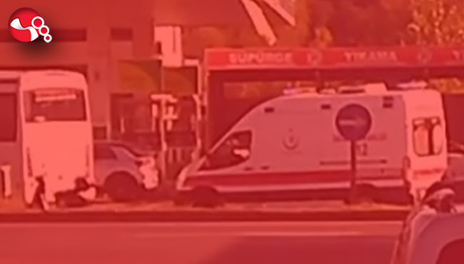 Otomobille Motosiklet çarpıştı!..