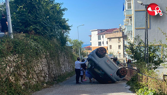 Emekli ebe takla attı