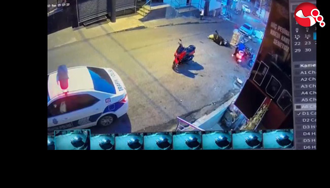Motosiklet Polis Memuruna çarptı: O amlar...