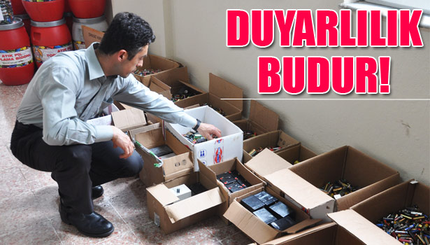 EREĞLİ'DE 850 KİLO ATIK PİL TOPLANDI