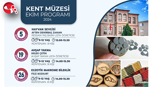 Kent Müzesi Ekim ayı programı belli oldu...