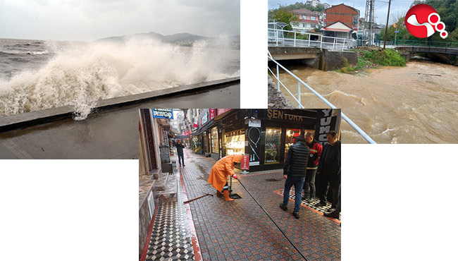 Su seviyesi yükseliyor,dalga boyu artıyor, fırtına şiddetleniyor…