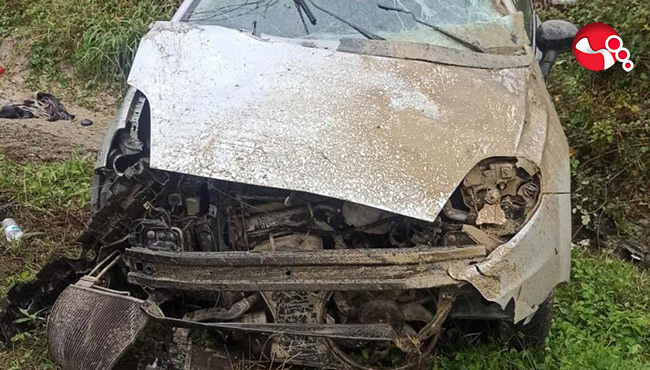 Şarampole yuvarlandı