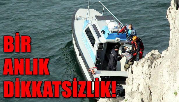 AMATÖR BALIKÇI KAYALIKLARA DÜŞTÜ