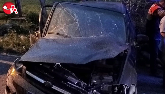 İstinat duvarlarına çarptı