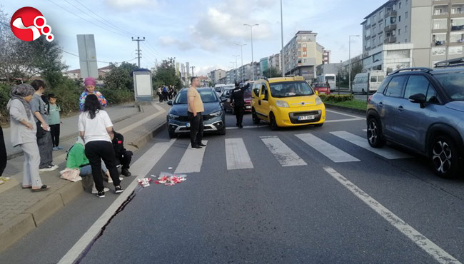 Bisikletli yayaya çarptı