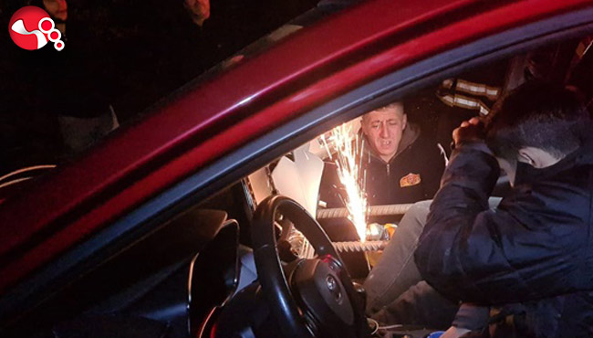 Bacağına demir saplandı!...