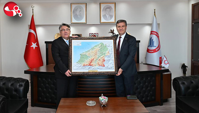 Rektör Özölçer, Tümgeneral Alp’i makamında kabul etti