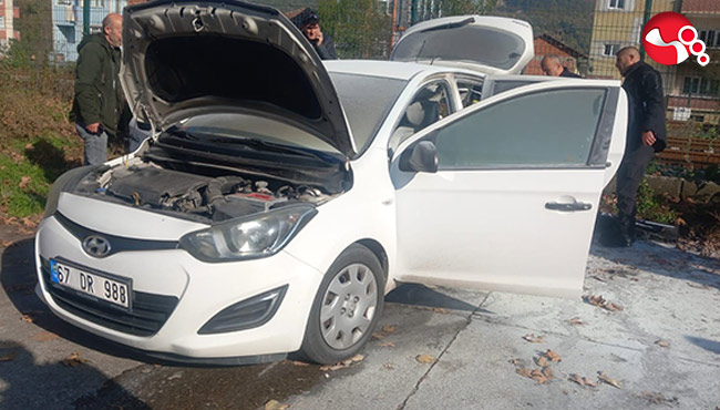 Araç yangını korkuttu