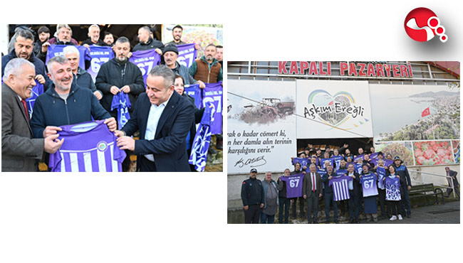 Pazaryeri ve taksici esnafından Kdz.Ereğli Belediyespor'a destek...