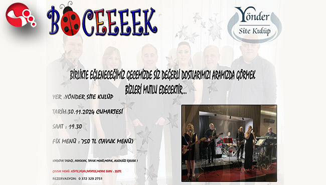 "BÖCEEEEK" Yönder Site Kulüp’te sahne alacak