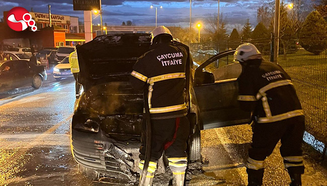 Seyir halindeyken alevlere teslim oldu