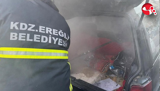 Park halindeyken alev aldı