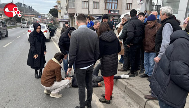 Öğrenci karşıya geçecekti...