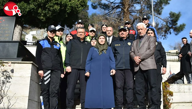 Şehit Polis Memuru mezarı başında anıldı