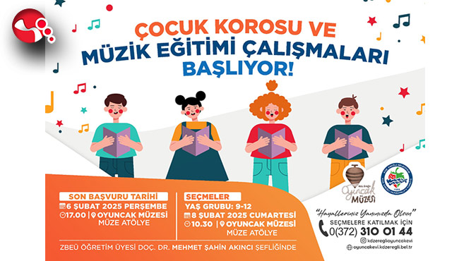 ÇOCUK KOROSU VE MÜZİK EĞİTİMİ ÇALIŞMALARI BAŞLIYOR