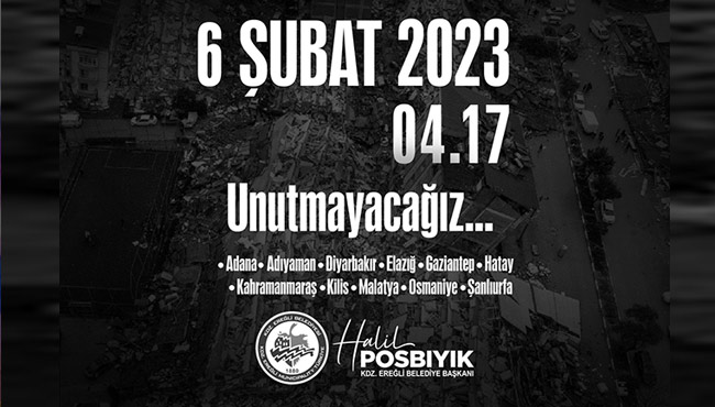 Başkan Posbıyık, asrın felaketinde hayatını kaybedenleri andı...