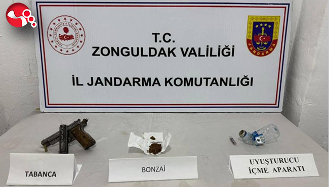 Uyuşturucu ve ruhsatsız tabanca ele geçirildi…