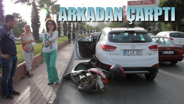 MOTOSİKLET SÜRÜCÜSÜ YARALANDI