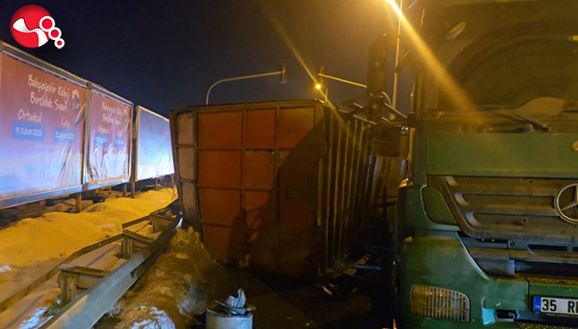 Kamyon devrildi, onlarca tavuk telef oldu…