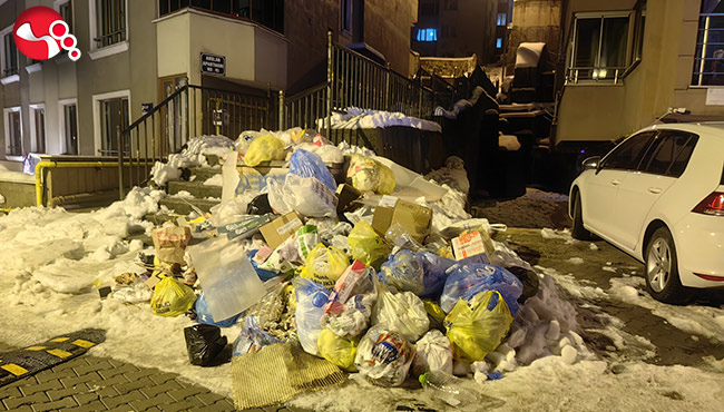 Toplanmayan çöpler tepkilere neden oldu