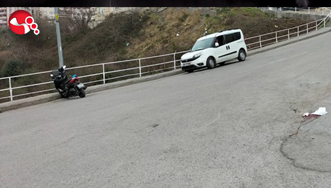 Motosiklet devrildi!...