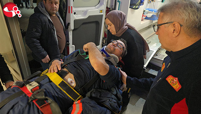 İtfaiye eri yaralandı!...