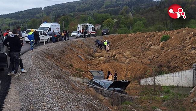 Alternatif yoldan şarampole uçtu