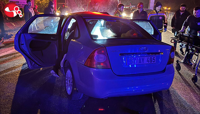 Refüje çarparak durabildi