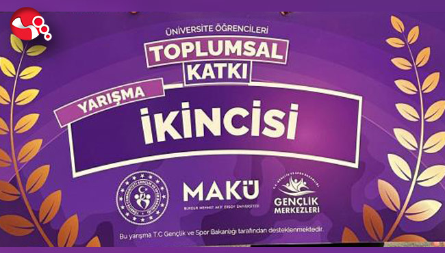BEUN'lu öğrenciye ikincilik ödülü
