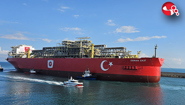 Türkiye'nin ilk yüzer gaz üretim platformu Osman Gazi Filyos'ta...