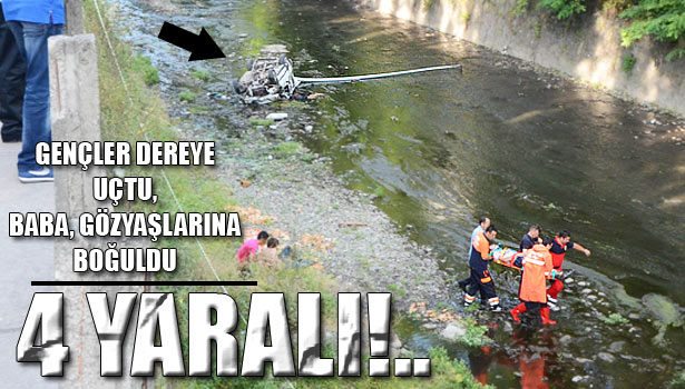 GENÇLER DEREYE UÇTU: 1'İ AĞIR 4 YARALI
