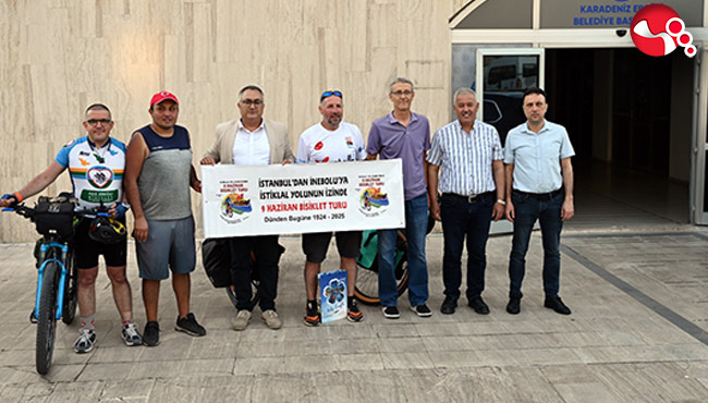 İnebolulu bisikletçiler Ereğli Belediyesi’nde…