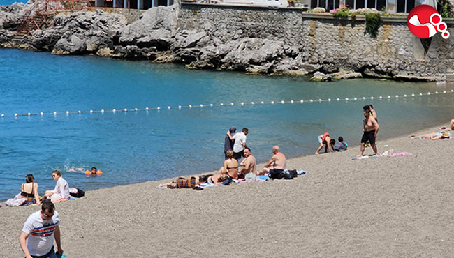 Bayramın tadını denizde çıkardılar