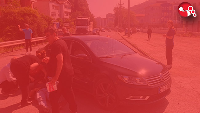 Motosikletle Otomobil çarpıştı